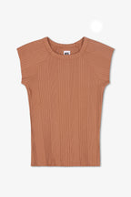 CHLOE FITTED VARIEGATED RIB TEE