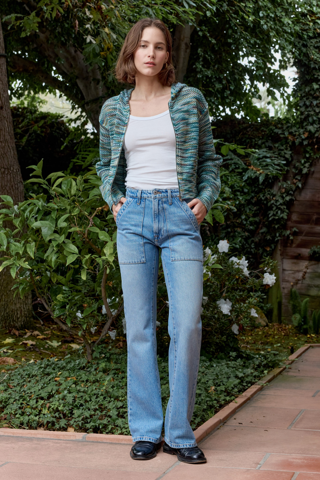 Mills Painted Cotton Zip Hoodie Sweater Main Image