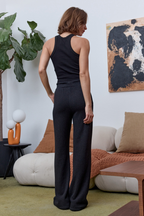 Louis Pleated Wide Leg Cloud Fleece Pant