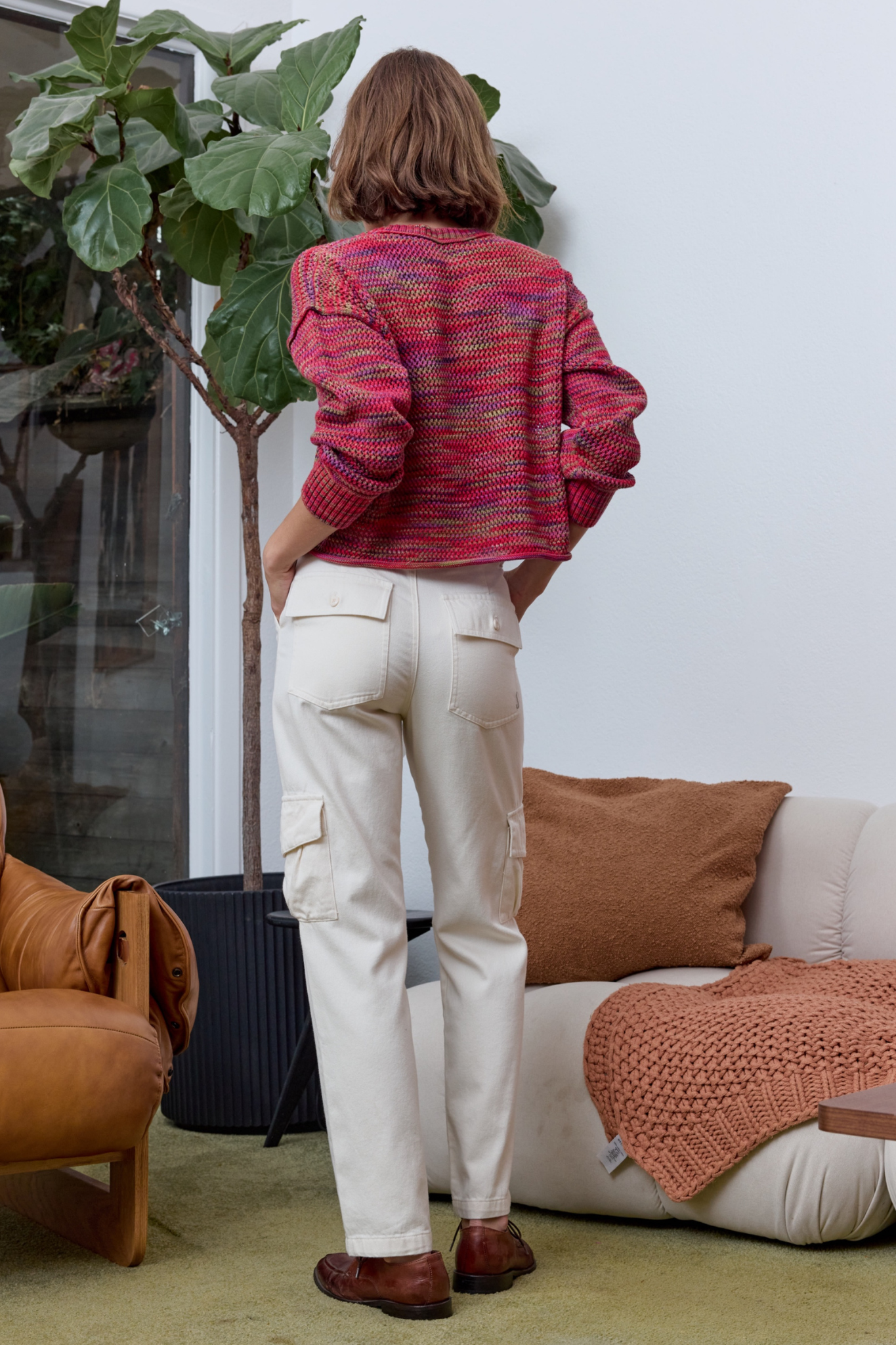 Livia Painted Cotton Crew Sweater