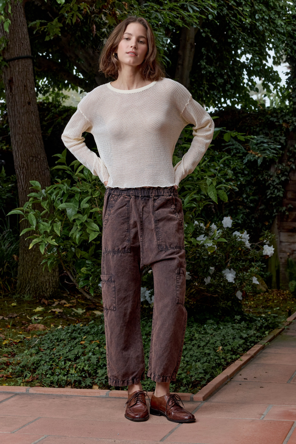 Shailey Paperbag Waist Linen Cotton Pant