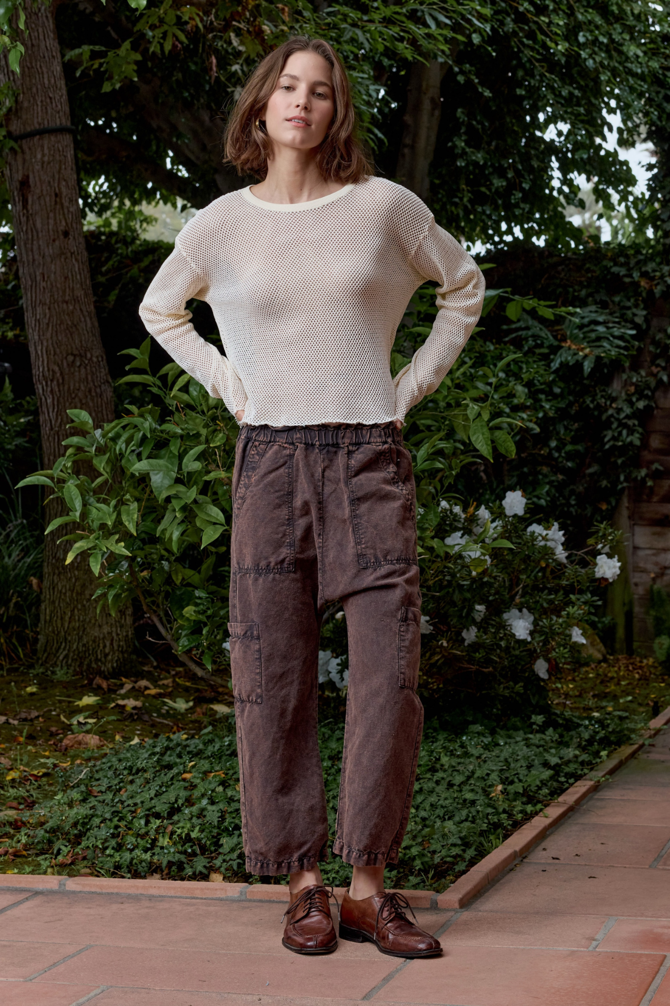 Shailey Paperbag Waist Linen Cotton Pant