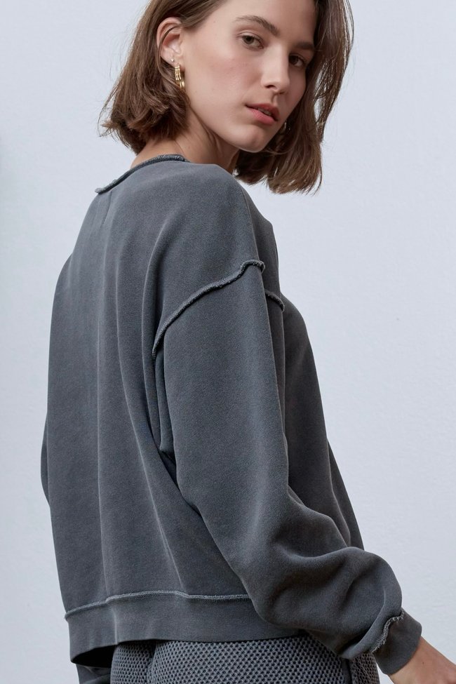 Kenya Boxy Loop Terry Sweatshirt Hover Image