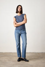 CHLOE FITTED SLUB JERSEY TEE