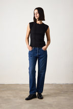 CHLOE FITTED VARIEGATED RIB TEE