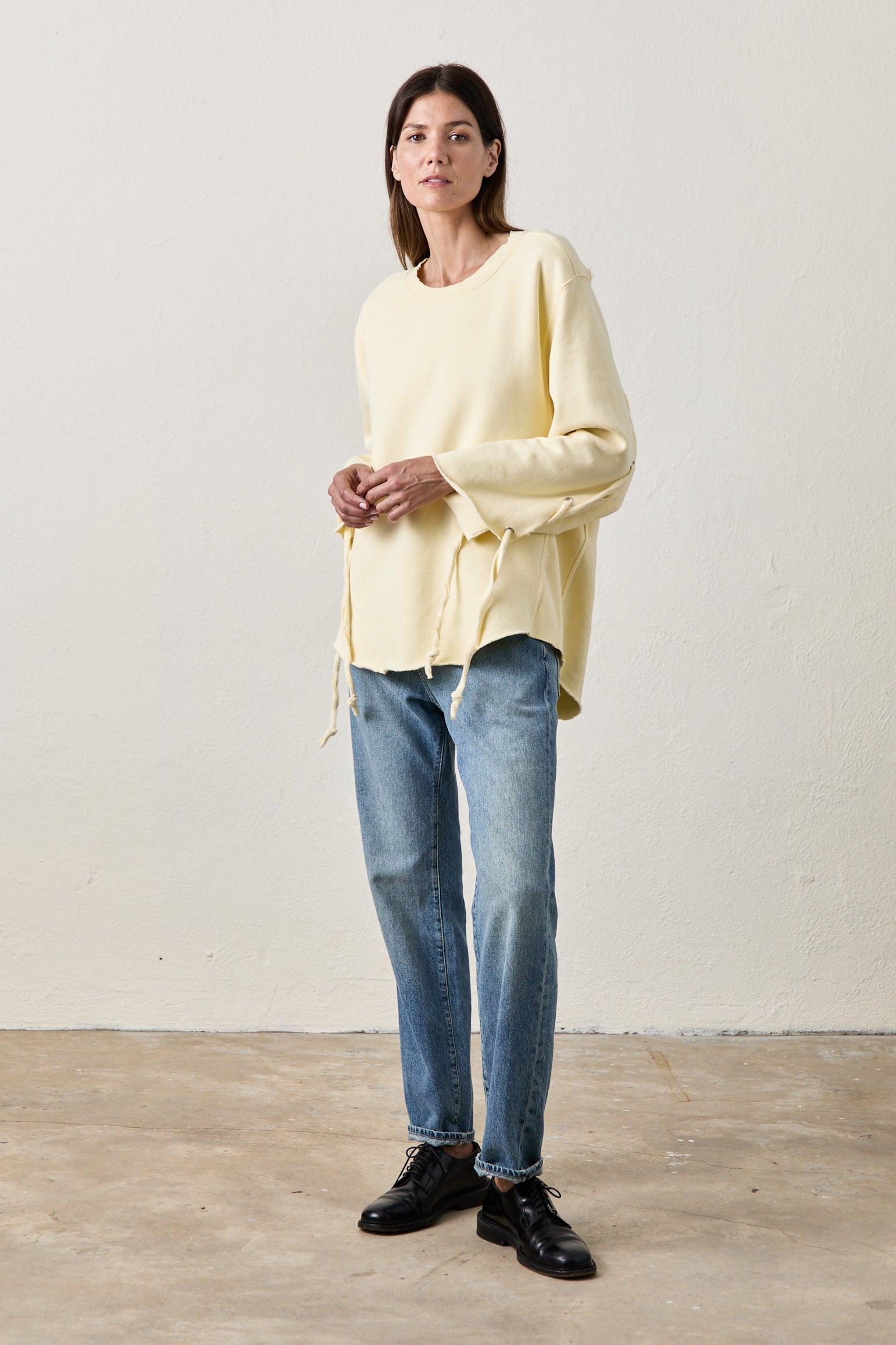 Hendricks Lace Back Cozy Fleece Sweatshirt