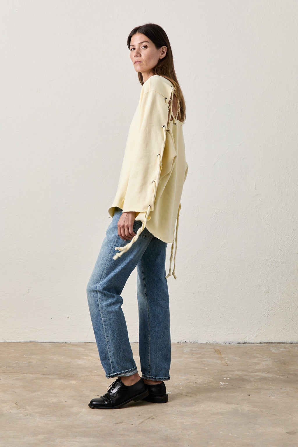 Hendricks Lace Back Cozy Fleece Sweatshirt