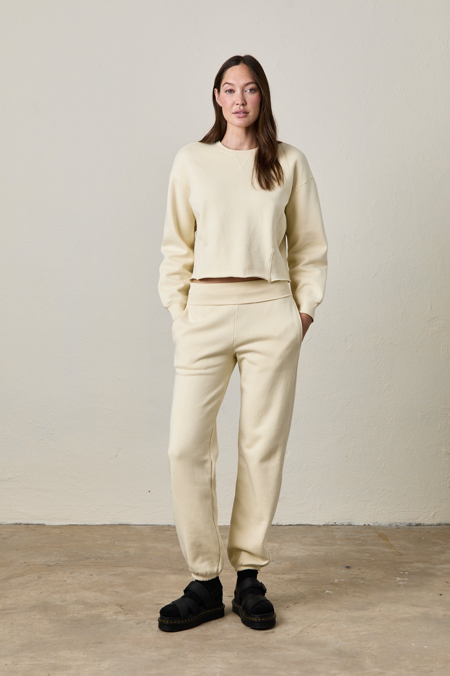 BLAKES RIB WAISTED COZY FLEECE SWEATPANT