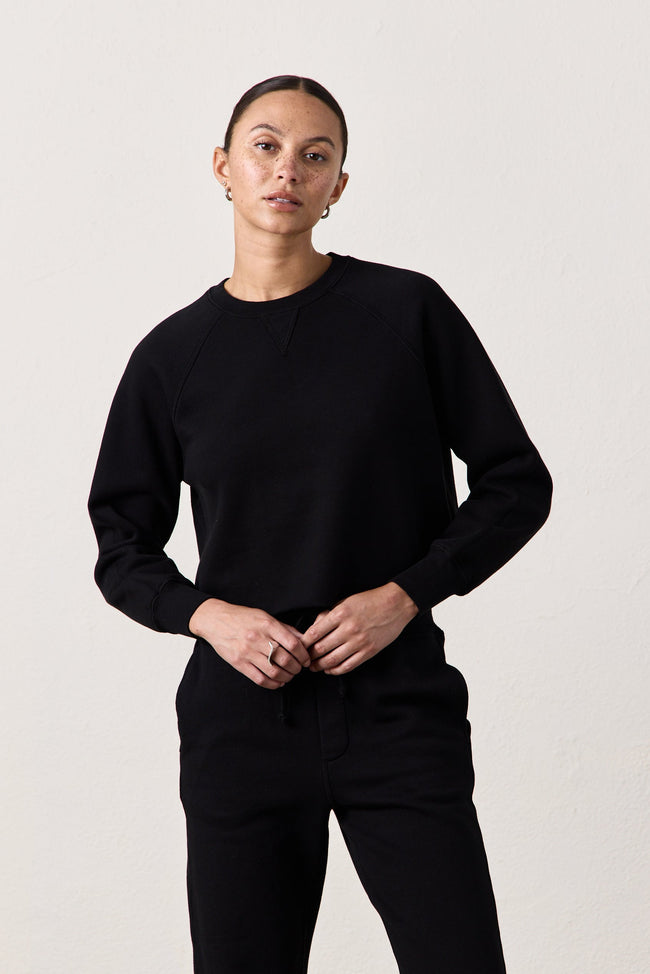 MARCO CROP COZY FLEECE SWEATSHIRT Hover Image