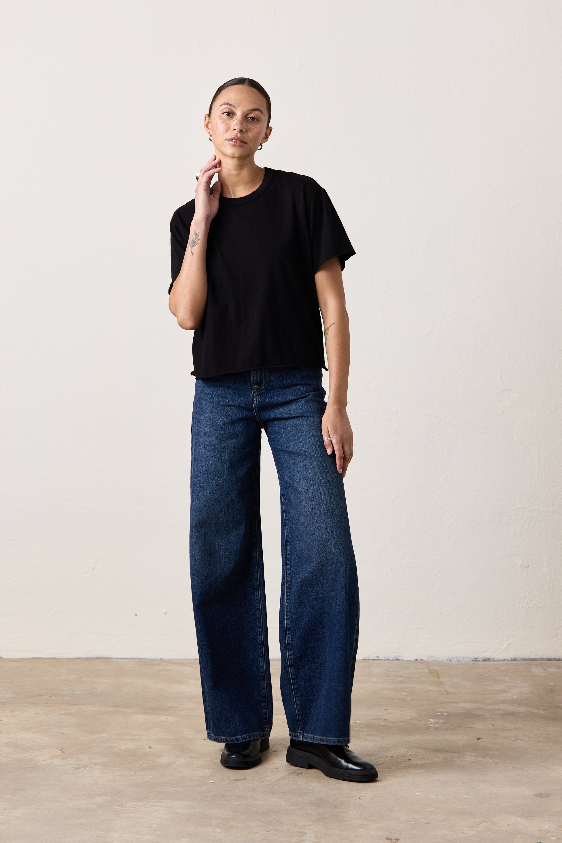 HARPER BOXY SLUB JERSEY TEE