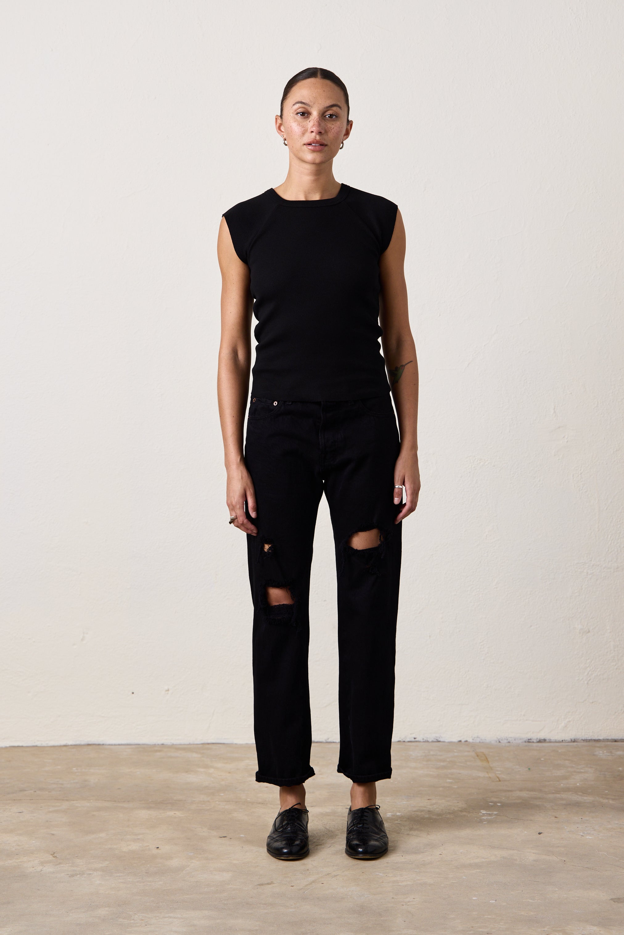 CHLOE FITTED RIB TEE