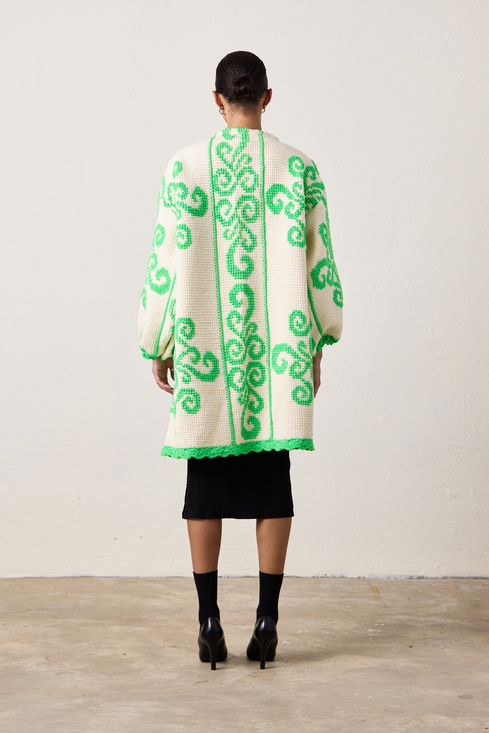 X NM COCOON GREEK KEY GREEN