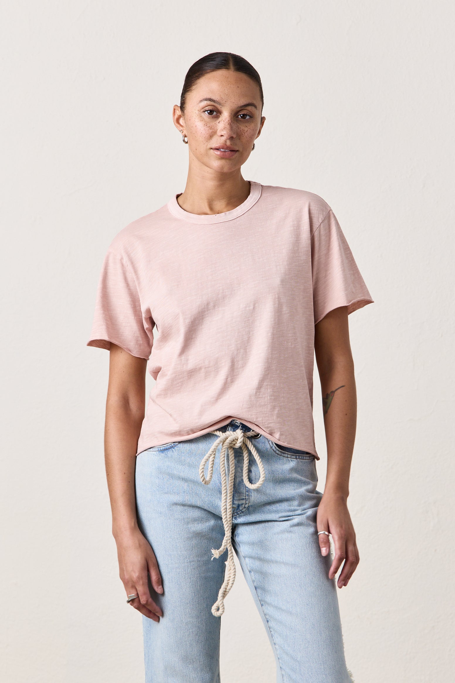 HARPER BOXY SLUB JERSEY TEE