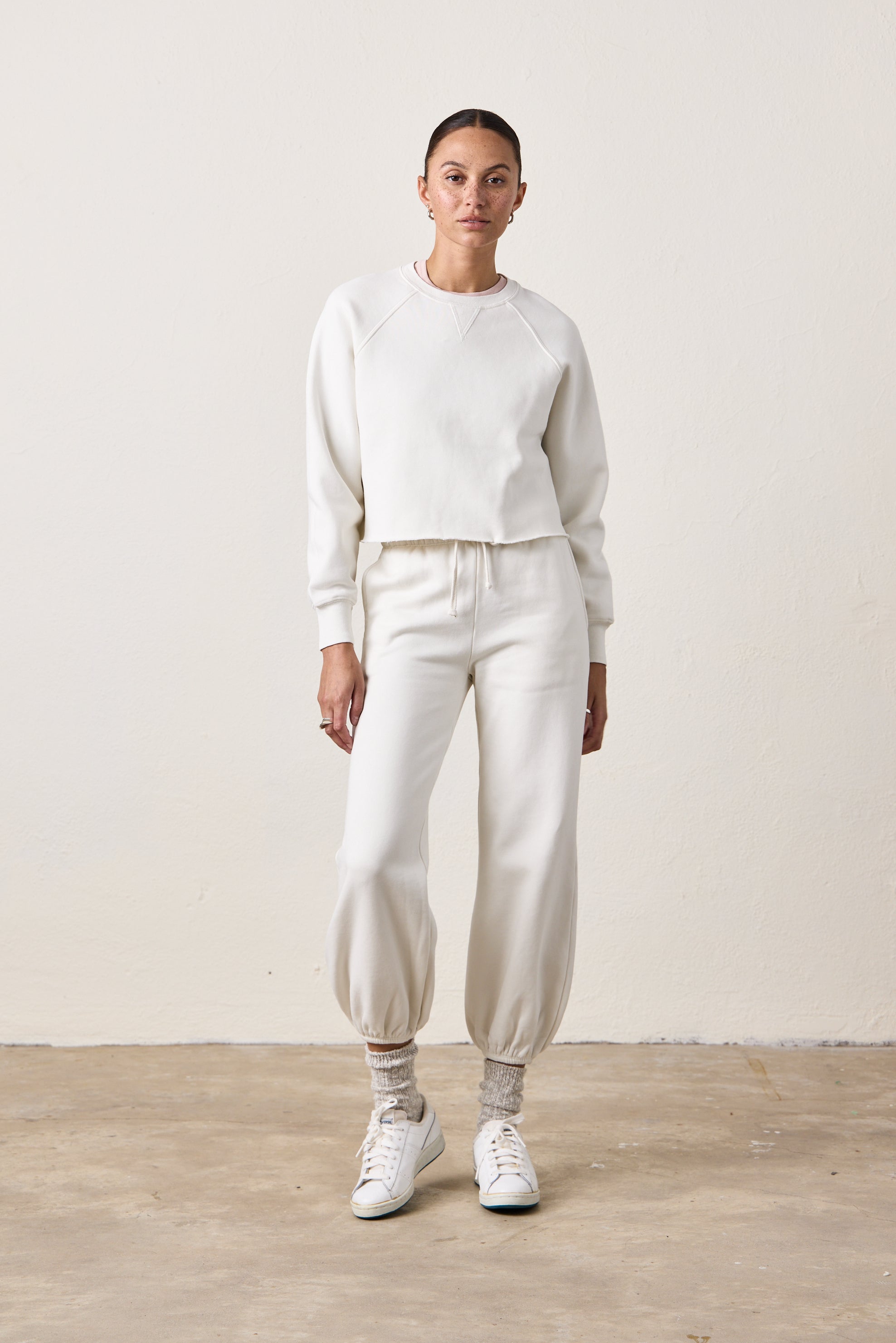 MARCO CROP COZY FLEECE SWEATSHIRT