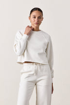 MARCO CROP COZY FLEECE SWEATSHIRT
