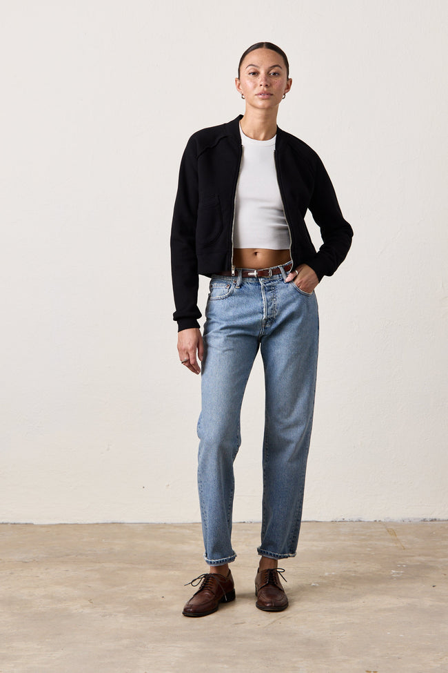 FOX ZIP FRONT COZY FLEECE BOMBER Main Image