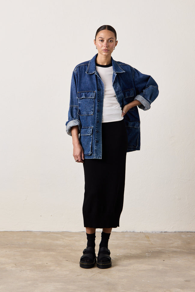 ROMEO OVERSIZED DENIM JACKET Hover Image