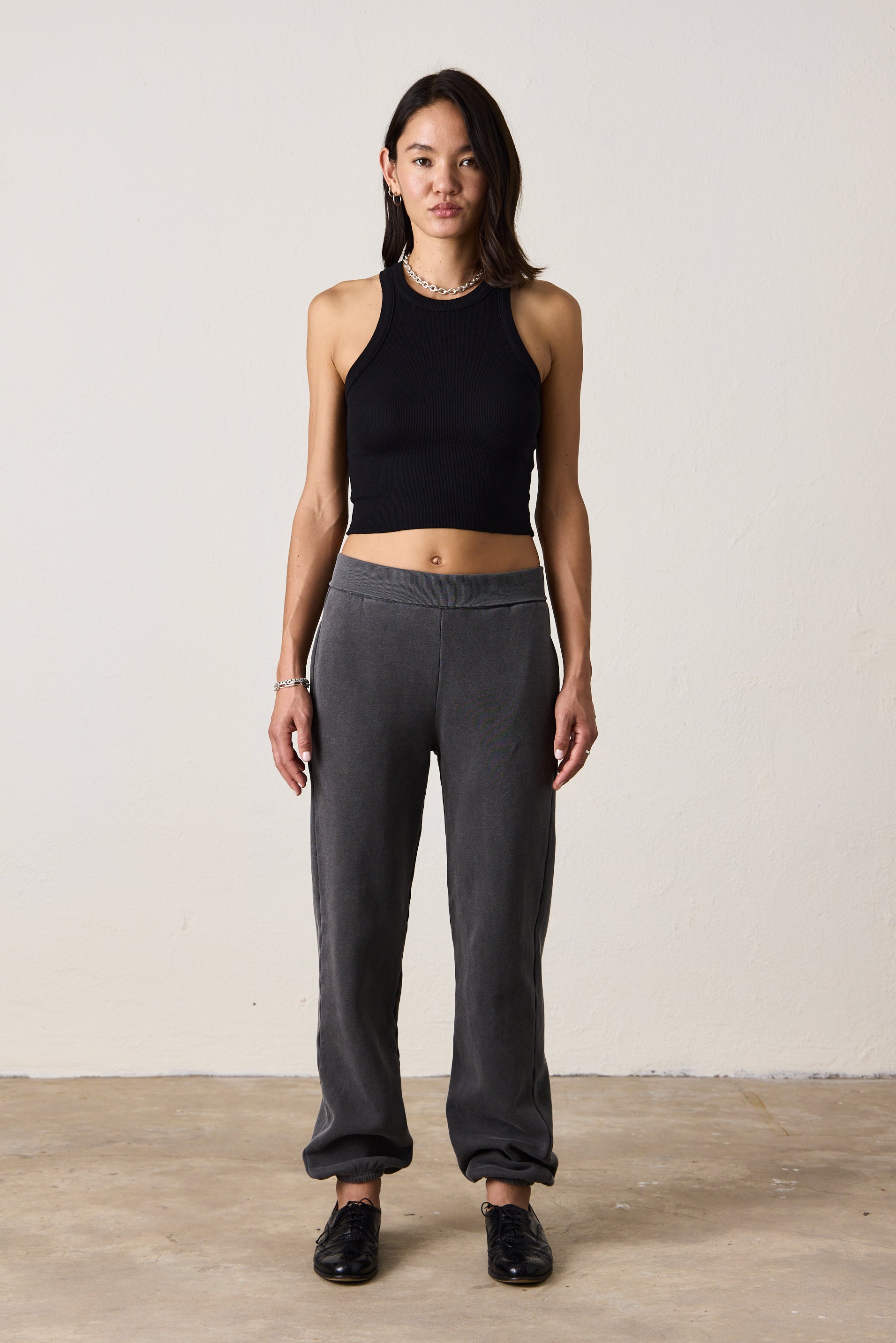 BLAKES RIB WAISTED COZY FLEECE SWEATPANT
