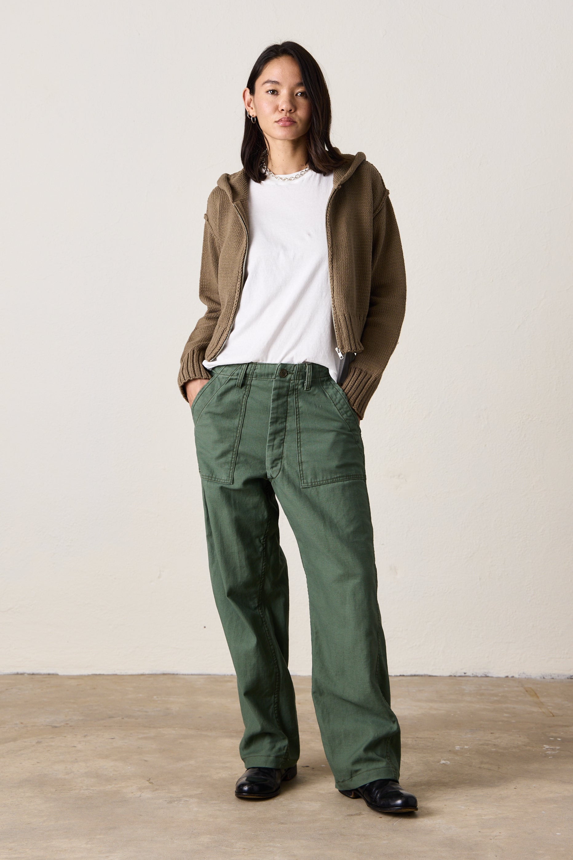 MILLS ZIP FRONT HOODED SWEATER