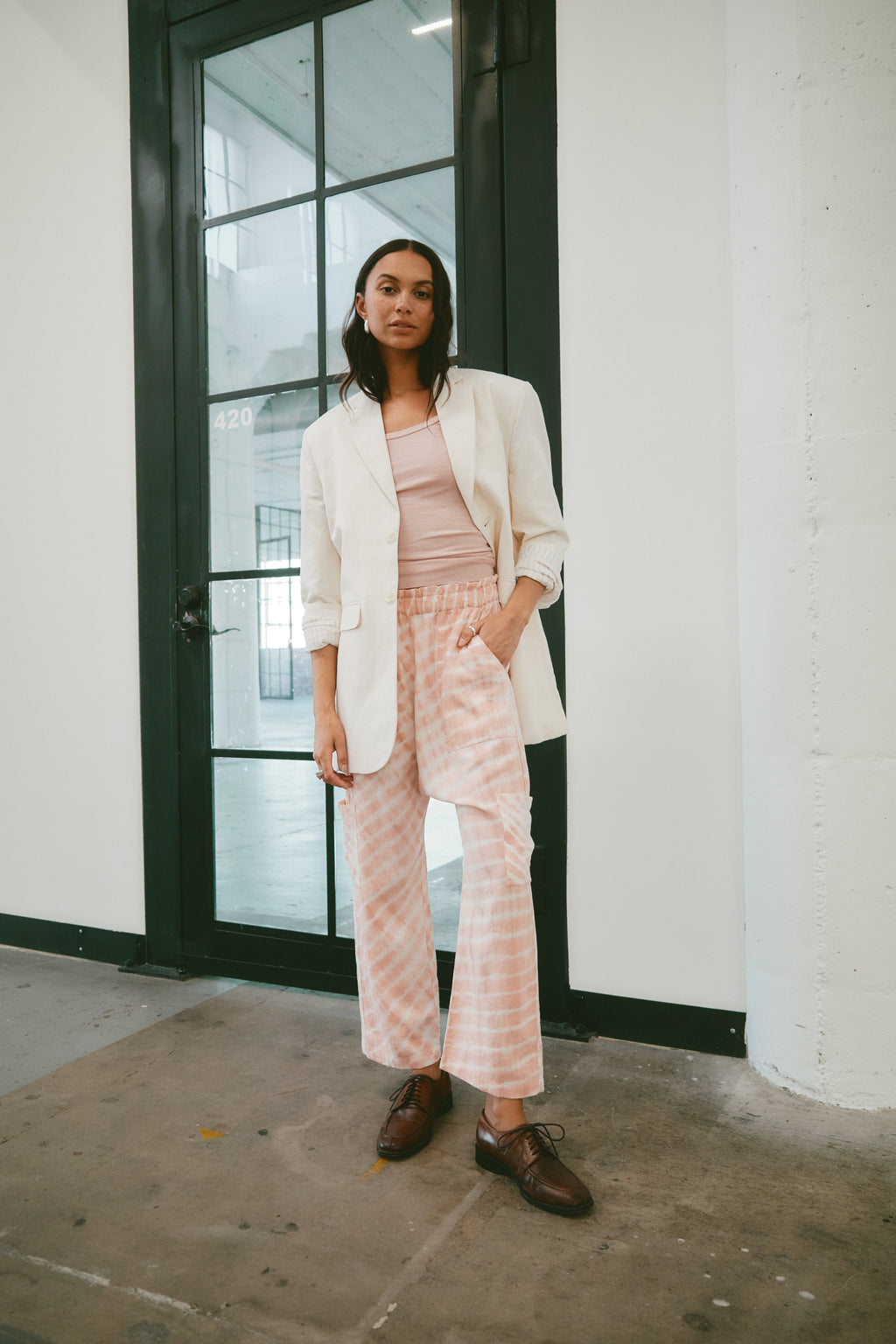 Shailey Paperbag Waist Linen Viscose Pant