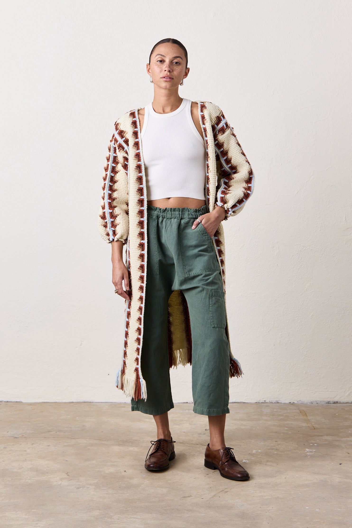 Shailey Paperbag Waist Linen Cotton Pant