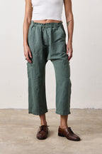 Shailey Paperbag Waist Linen Cotton Pant