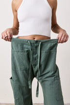 CARLSON LINEN COTTON TIE PANT