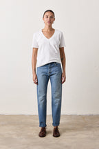 CORA RELAXED SLUB JERSEY V