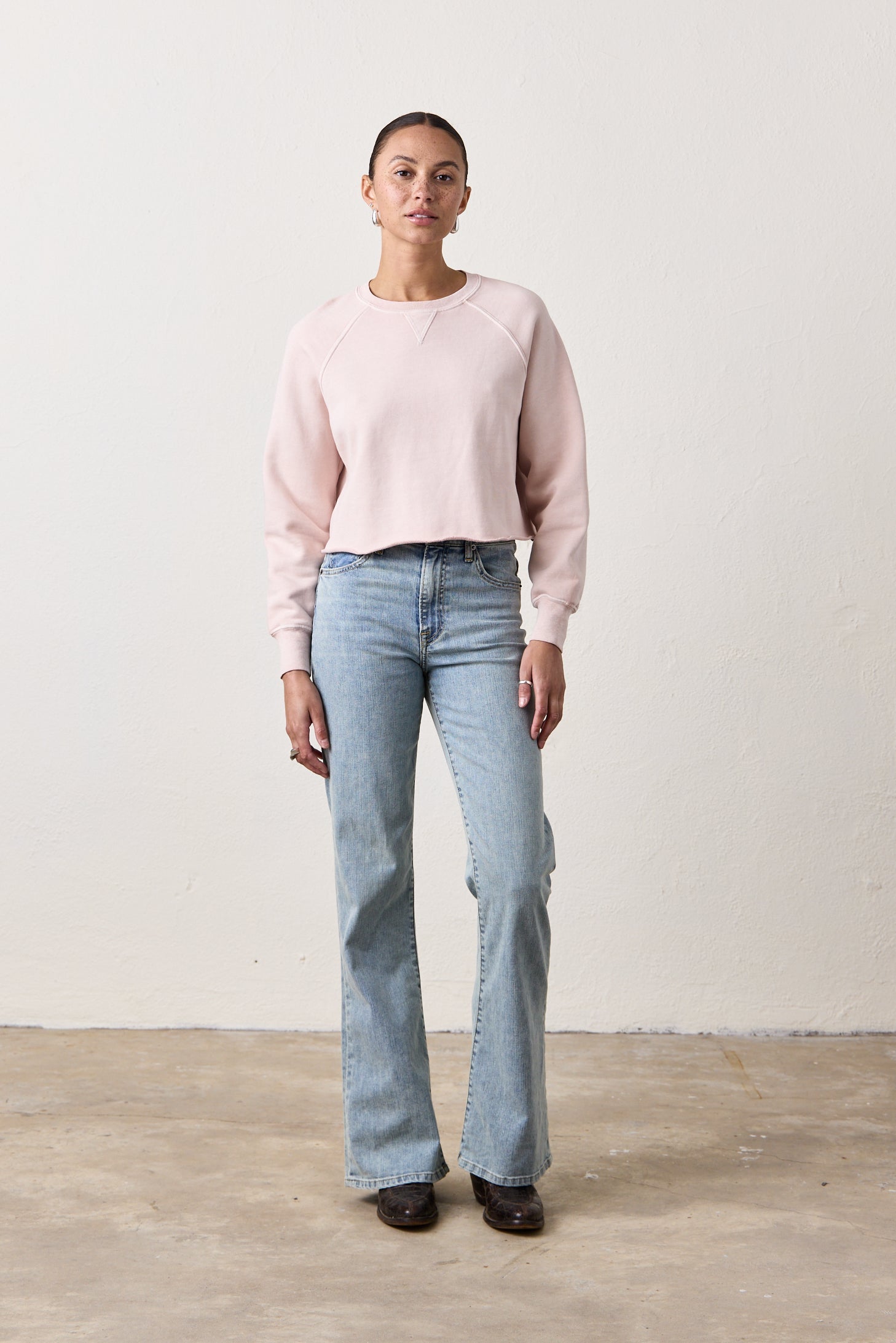 MARCO CROP COZY FLEECE SWEATSHIRT