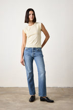 CHLOE FITTED SLUB JERSEY TEE