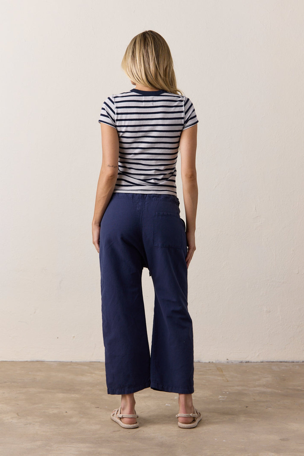 Alessi Shrunken Stripe Slub Jersey Tee