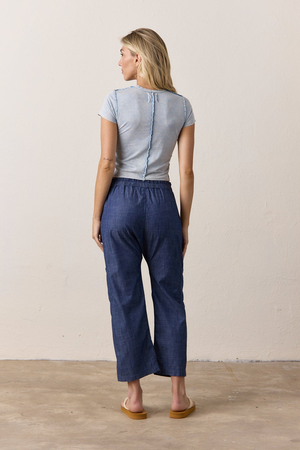 Shailey Chambray Paperbag Waist Pant