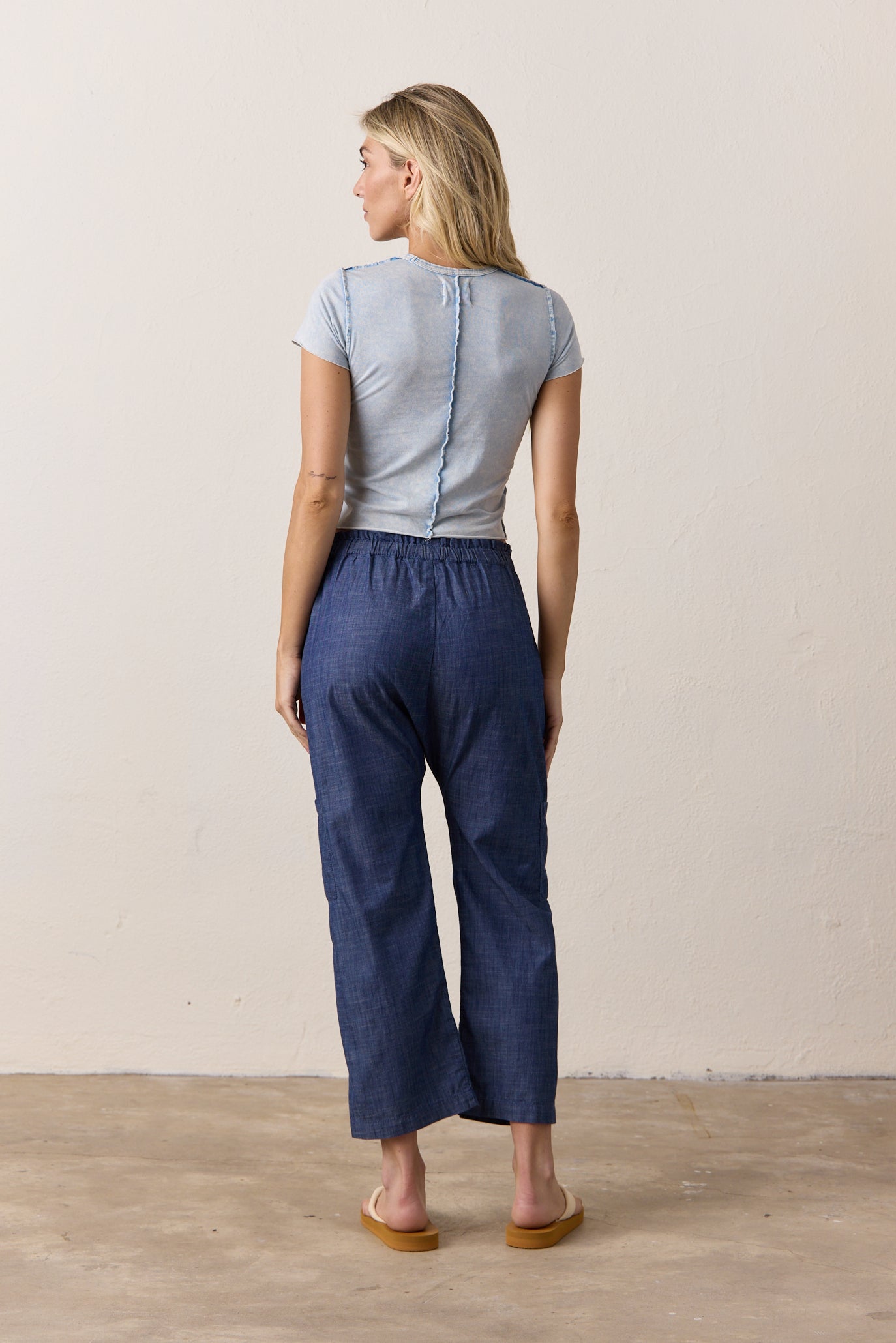 Shailey Chambray Paperbag Waist Pant