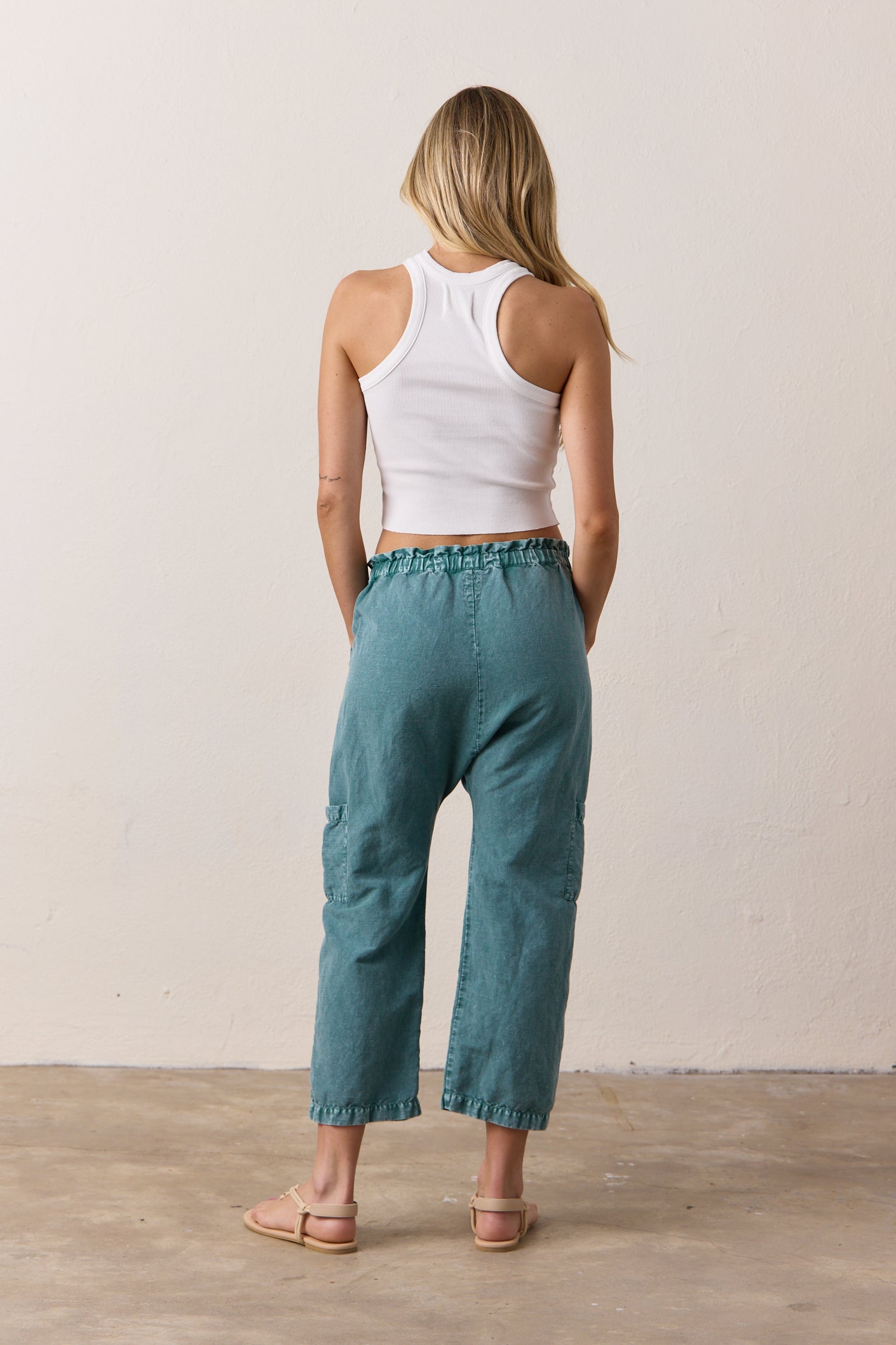 Shailey Paperbag Waist Linen Cotton Pant