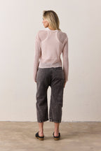 Akari Crop Linen Cotton Tie Pant