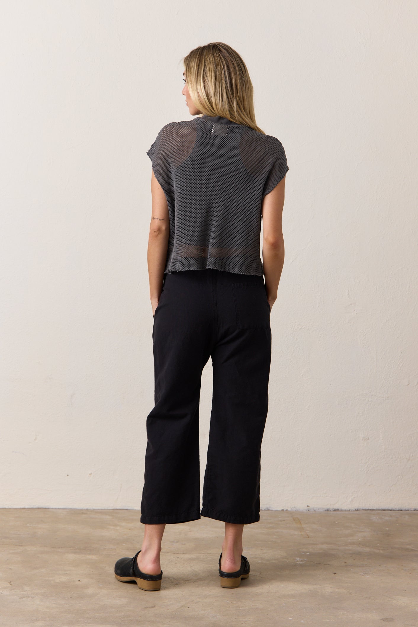 Akari Crop Linen Cotton Tie Pant