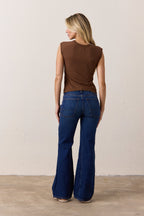 Chloe Fitted Slub Jersey Muscle Tee