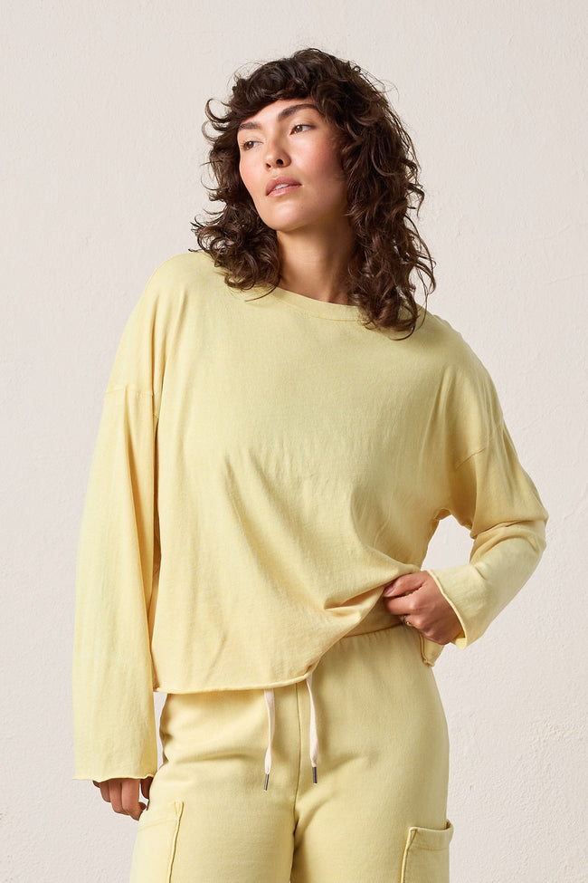 Lennon Boxy Fit Fine Jersey Tee Hover Image