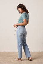 Tally Slim Fit U Neck Slub Jersey Tee