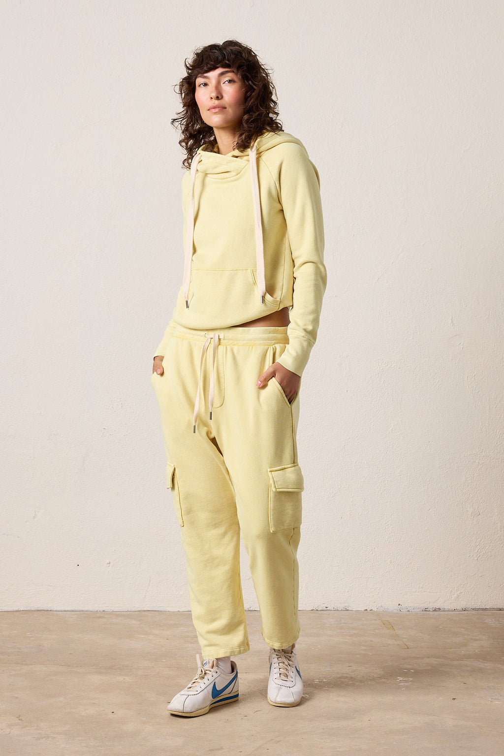 Mateo Drop Rise Cargo Loop Terry Sweatpant