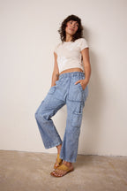 Shailey Chambray Paperbag Waist Pant