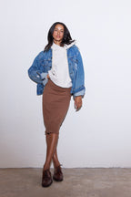 Jemma Cotton Knit Sweater Skirt