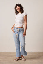 Bodhi Slub Jersey Surf City Ringer Baby Tee