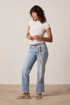 Bodhi Slub Jersey Surf City Ringer Baby Tee