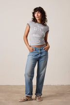 Bodhi Vintage Jersey Surf City Baby Ringer Tee