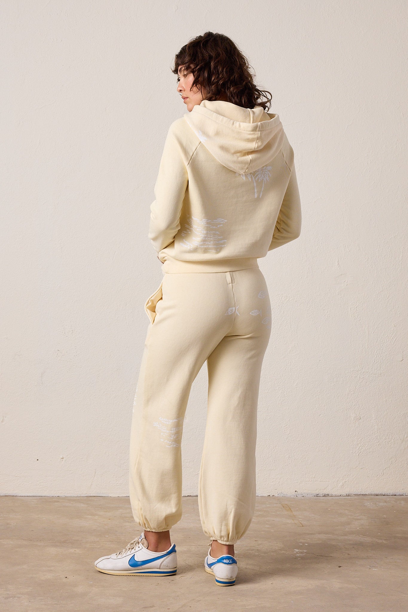 Lisse Fitted Loop Terry Surf City Hoodie