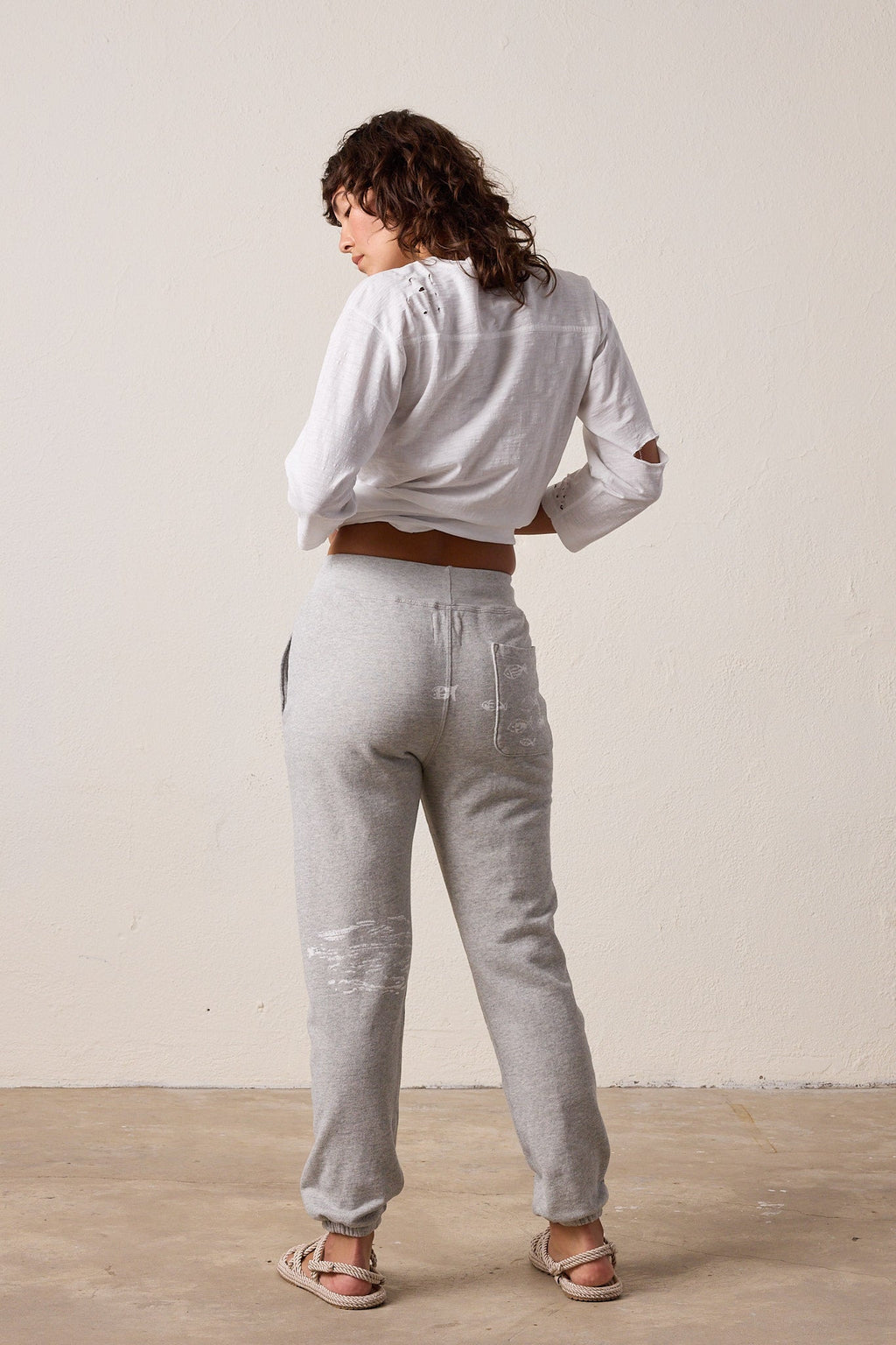 Isabella High Waist Vintage Terry Surf City Sweatpant