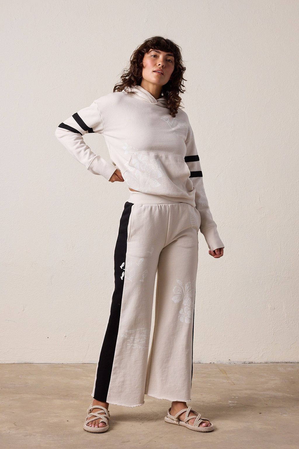 Riley Wide Leg Loop Terry Hula Pant