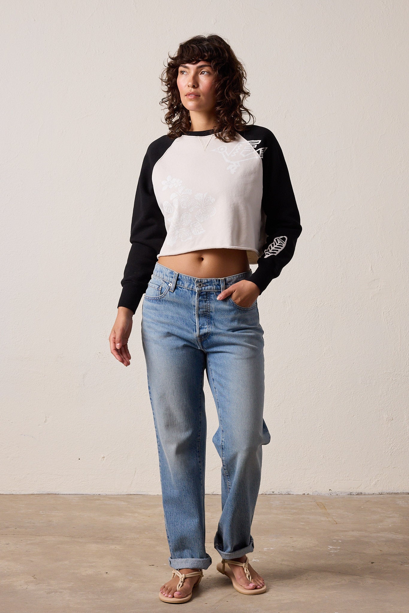Marco Crop Loop Terry Hula Sweatshirt