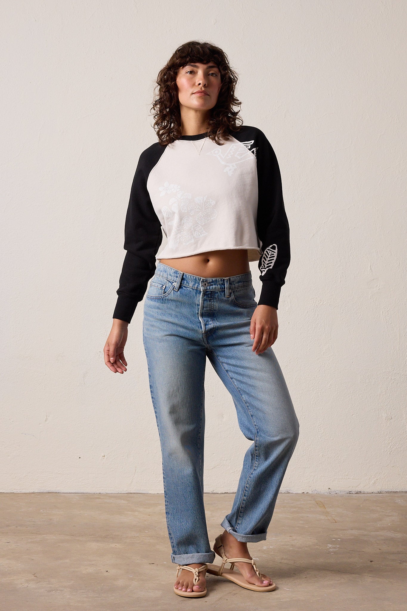 Marco Crop Loop Terry Hula Sweatshirt